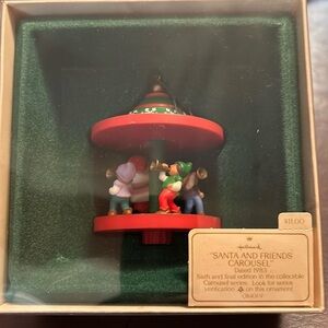 1983 Vintage Ornament - Carousel Series “Santa and Friends Carousel”